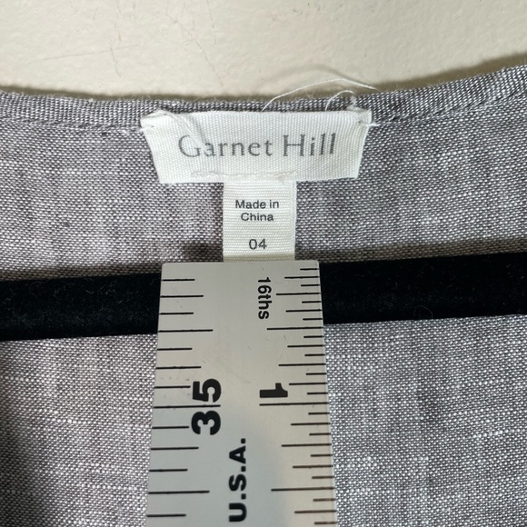 Garnet Hill Linen Pintuck Shift Dress Gray pockets Breathable Classic Sz 4
Boho - Picture 8 of 12